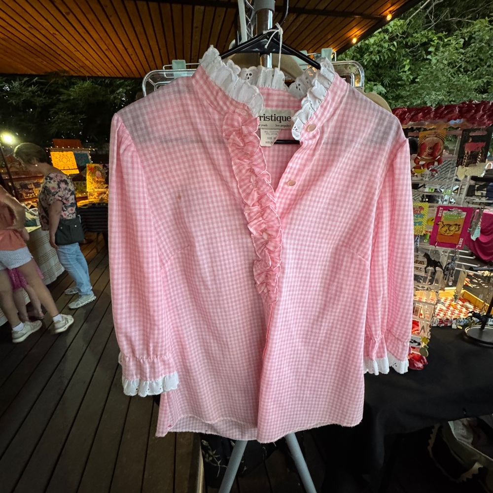 Pink Gingham Kids Shirt